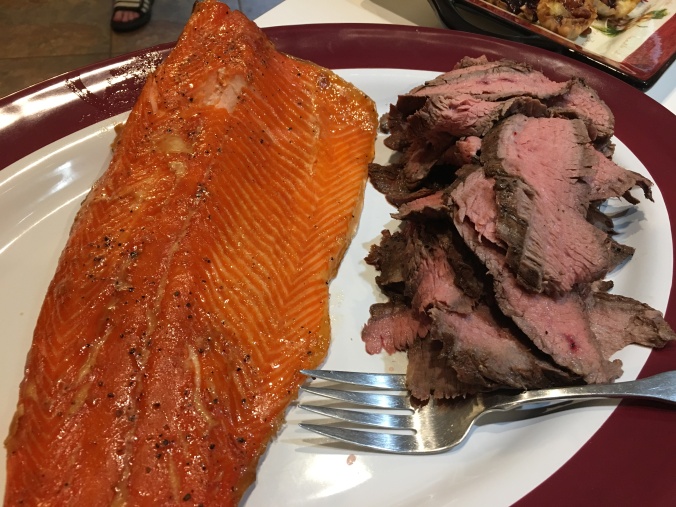 salmon and beef